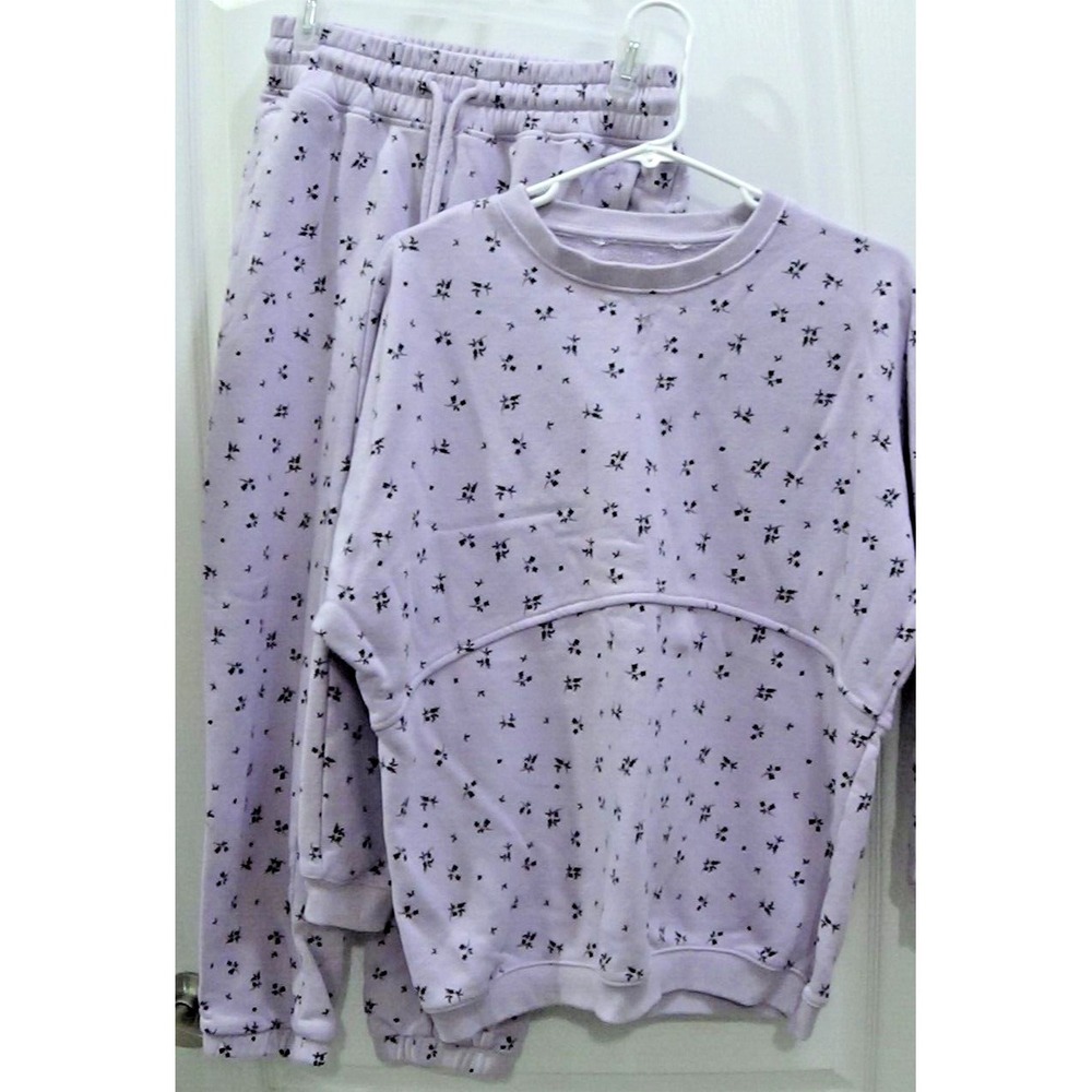 Sweats Suit with Pockets Ladie's Women's Size SMALL T Lavendar Purple #345